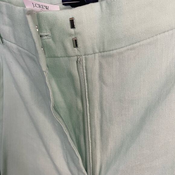 J. Crew Factory‎ Linen Blend Wide Leg Pleated Trouser Pant in Pistachio Green 16 - Picture 5 of 10